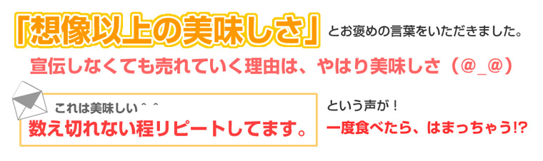 想像以上のおいしさ